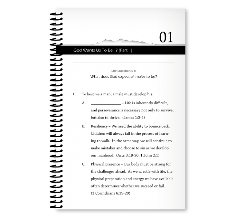 Manhood Journey: Volume 1 (Workbook) | Follow Along with the DVD Series