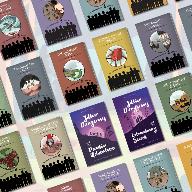 A collection of kids and teen books.