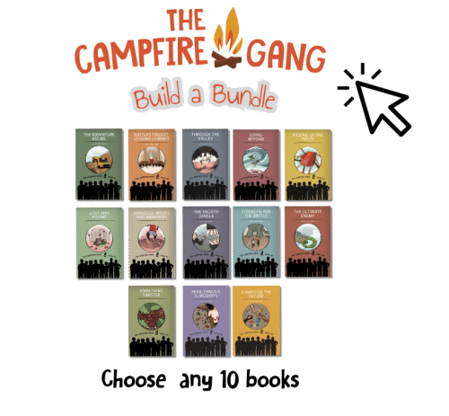 The campfire gang build a bundle. Choose any 10 books.